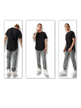 Cotton On Drake plaid houndstooth cuffed pant joggers NEW